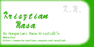 krisztian masa business card